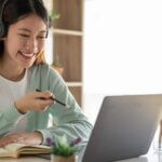 Woman working on computer